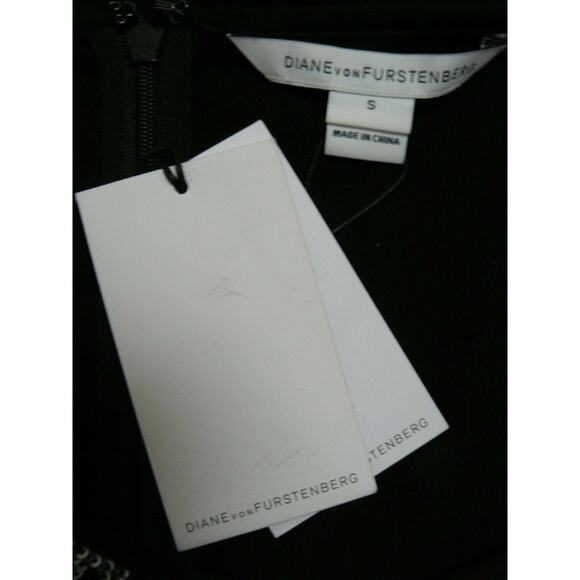 $698 DVF Diane von Furstenberg Joylyn White Sequin Cutout Shift Dress XS NWT - Picture 7 of 8